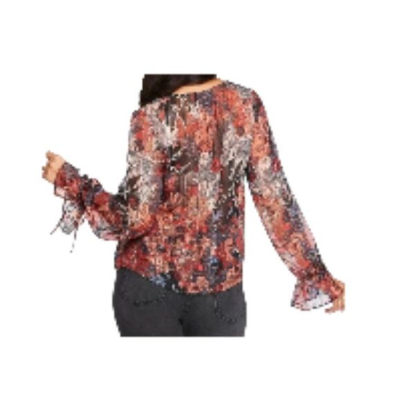 Jessica Simpson Aurora Printed Top In Autumn Memories Macadamia Small NWT - Picture 2 of 3